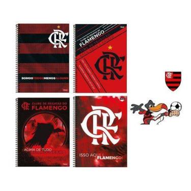 Imagem de Caderno Flamengo Espiral 96 Folhas Foroni Mengão