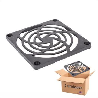 Imagem de Kit 2 Tela Grade Proteção Cooler Micro Ventilador 8x8cm - EMPÓRIO ACES