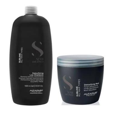 Imagem de Kit Alfaparf Shampoo 1l E Mascara 500ml Detoxifying