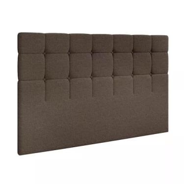 Imagem de Cabeceira Casal Parma Linho Marrom 140cm - Italian Flex