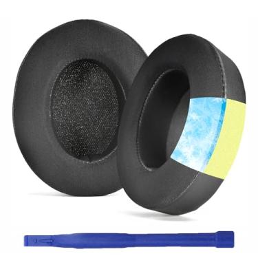 Imagem de Adhiper Almofadas De Reposição Para Fones Ouvido Sem Fio Beats Com Gel Refrescante Studio Pro, Couro Proteína Mais Macio E Espuma Memória Alta Densidade - Preto