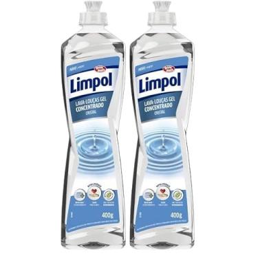 Imagem de Kit + 2 Detergente Concentrado Gel Cristal Limpol Bombril 400g + 400g.