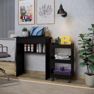 Imagem de Conjunto Quarto Infantil Mesa Escrivaninha Computador E Armário De Liv