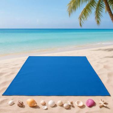 Imagem de Esteira de Praia Tamanho Casal Impermeável Térmica 135x135cm Grande - 