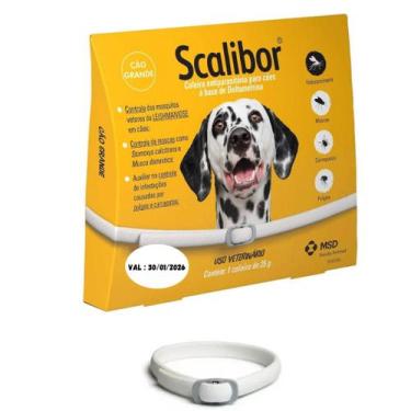 Imagem de Coleira Scalibor G 65cm Antipulgas Carrapatos Mosquitos Leishimaniose 