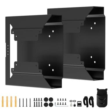 Imagem de Pacote com 2 mini suportes para PC HP Wall VESA sob mesa ou suporte para um braço de monitor para HP EliteDesk 800 G4 G3 G5 G9 EliteDesk 705 805, HP Pro Mini 400 260, HP ProDesk 400 405 600 Mini PC