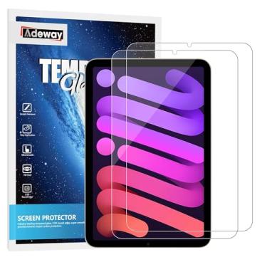 Imagem de Adeway 2 Pack Protetor de Tela para iPad Mini7(A17 Pro,2024)&Mini6 (2021,6th),8.3 Polegadas Vidro Temperado,Resistente a Riscos,Display Claro,Compatível com Apple Pencil