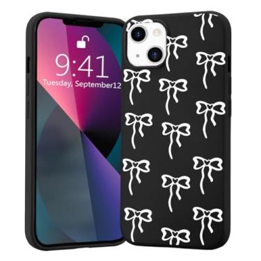 Imagem de CozyNestCY Capa fofa com laço de cereja para iPhone 14 Pro Max Kawaii design feminino capa de telefone de silicone macio bonita capa protetora para mulheres meninas slim fit gel borracha