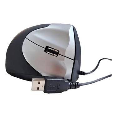 Imagem de Mouse Vertical Ergonômico Com Fio 1600 Dpi Previne Tendinite - X-cell