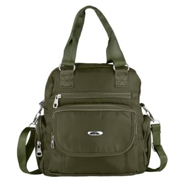 Imagem de Bolsa Transversal Tiracolo Mão Ombro Costas Estilo Moda Mochila Leve Passeio (Verde)