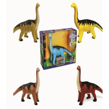 Imagem de Dinossauro Braquiossauro 19cm Rex Amigo Dino Criança Menino Adijomar B