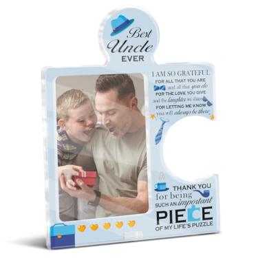 Imagem de Porta-retrato Uncle Gifts from Niece Nephew 10 x 15 cm – Porta-retrato Uncle Puzzle para tios, presente de agradecimento para tios, aniversário, Natal, Ação de Graças
