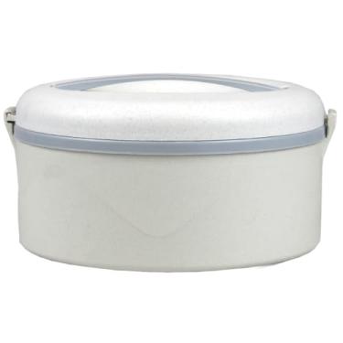 Imagem de Marmita Termica 1,5 Litros com Tampa de Rosca, Quente e Frio barata Custo Benefício, mantem o alimento (Creme/Cinza)