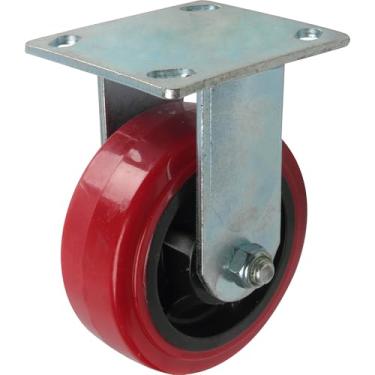 Imagem de Shepherd Hardware Rodízio de poliuretano rígido 3280 de 12,7 cm, capacidade de carga de 340 kg, vermelho