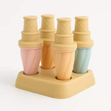 Imagem de Forma de Picolé Plástica Atóxica Molde para Picolés Caseiros Reutilizável Fácil Desenformar e Limpar Para Freezer Sobremesas Frutas Sucos Sorvetes Cozinha