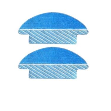 Imagem de Compatible With Conga 3090/Viomi 1X Main Roller Side Brush Hepa Filter Mop Cloth Rag Replacement Cleaner Spare Parts Robot Vacuum Accessory(2 mops)