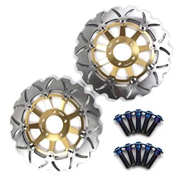 Imagem de Discos de freio dianteiro Arashi Rotores com parafusos de montagem para Kawasaki ZXR 400 91-02 750 89-95, Ninja ZX9R 00-01, ZZR1100 90-92, ZEPHYR 1100 93-98, ZRX1100 97-00, ZRX1200, ZRX1200. 0 ZRX1