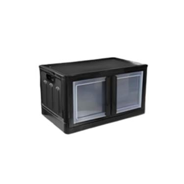 Imagem de Organizador Modulável Dobrável com Porta Dupla 75L – Caixa Empilhável Multiuso com Trav...