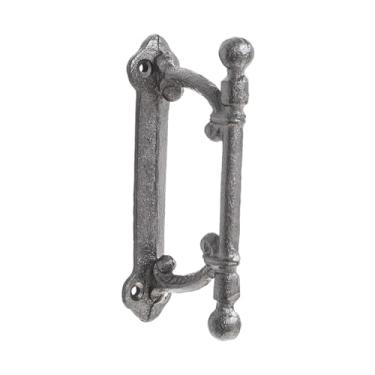 Imagem de Generic Maçaneta de porta de celeiro, decoração de fazenda, multifuncional, retrô, resistente com parafusos, maçaneta de ferro para galpões, garagens, cercas