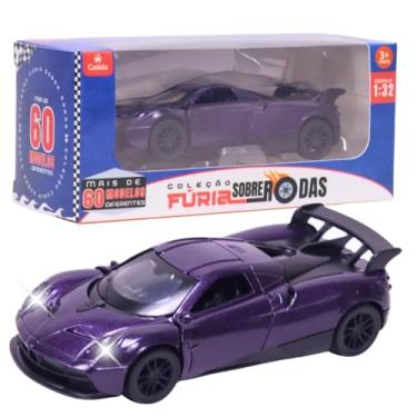 Imagem de Carrinho Miniatura Roxo Pull Back 1:32 C/Som e Luz - Castela