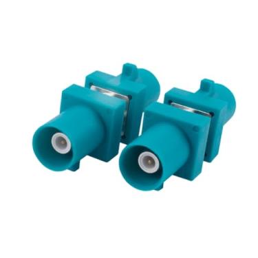 Imagem de 1 peça Fakra Z tipo macho para macho/fêmea RF conversor adaptador coaxial tipo reto universal cor azul água novo (FakraZ-KK)