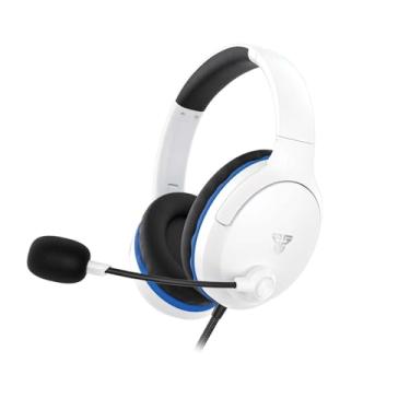 Imagem de FANTECH Valor II MH89 Fone de ouvido para jogos, over-ear, drivers de 40 mm, TRRS com fio de 3,5 mm, preto com detalhes azuis, cabo trançado de 2 m (branco)
