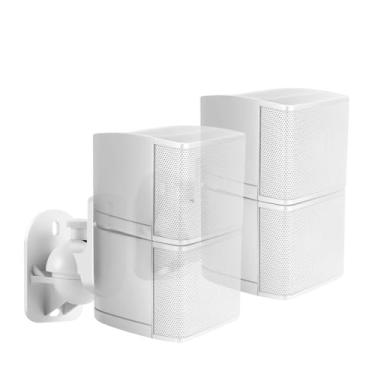 Imagem de TNP Suporte universal de parede para alto-falante satélite braçadeira de montagem no teto com giro ajustável e rotação de ângulo de inclinação para sistema de som surround Home Theater Alto-falantes