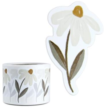 Imagem de Adesivos de flores fofos, 2 rolos, personalizados, à prova d'água, feitos à mão, à prova de adulteração, adesivos autoadesivos para envelopes, sacos de presente, embalagem de panificação, 240 peças