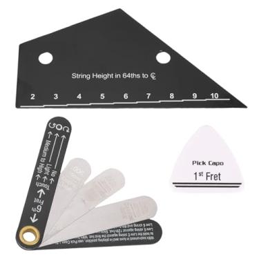 Imagem de Luocute Régua de Ação de Corda de Guitarra e Ferramenta de Medição de Haste de Treliça, Ferramenta Prática de Configuração de Guitarra para Baixo Acústico Elétrico