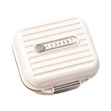 Imagem de Caixa Compacta De Armazenamento Semanal De Comprimidos Com Fechadura P