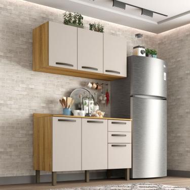 Imagem de Cozinha Compacta Valencia 2 Pecas 6 Portas 2 Gavetas Salleto Moveis