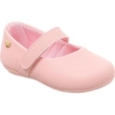 Imagem de Sapatilha Bebê Batizado Menina Velcro Macia Confortável-Feminino