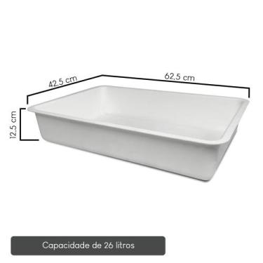 Imagem de Bandeja Multiuso Plástica Retangular 26 Litros - Zanotti
