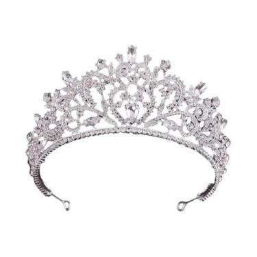 Imagem de Tiara De Diamante Princesa, Coroa De Noiva, Acessórios Para Penteados 