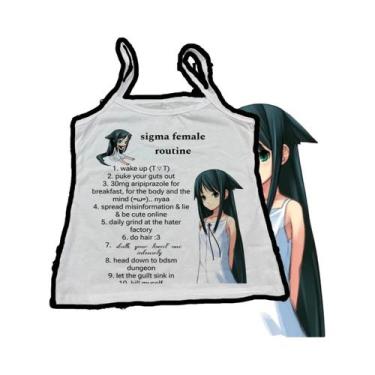 Imagem de Camiseta Regata Feminina Vintage Gótica Com Estampa De Fada Kawaii Har