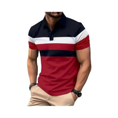Imagem de Camisa Polo Masculina De Verão Casual, Fashionável, Macia E Confortáve
