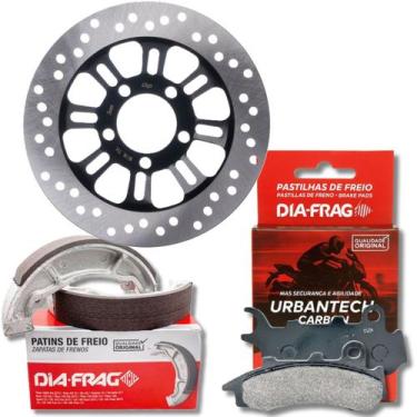 Imagem de Disco de Freio Dianteiro Cg 160 Titan Combi Brake Pastilhas e Lonas Di