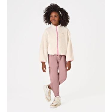Imagem de Calça Feminina Cargo Moletom Trick Nick Rosa, 10, Rosa