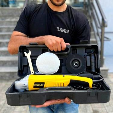 Imagem de Lixadeira e Politriz 5 da Stanley com maleta, pad e até 3000 RPM, 220V