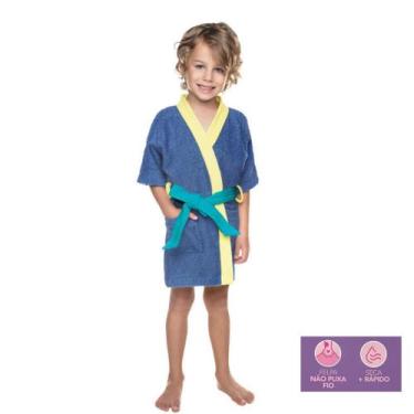 Imagem de Roupão Felpudo Infantil Lepper Colorê Quimono Natação Menino Menina, A