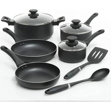 Imagem de Conjunto panelas oster 5 pecas antiaderente c/ 3 tampas e 2 colheres a