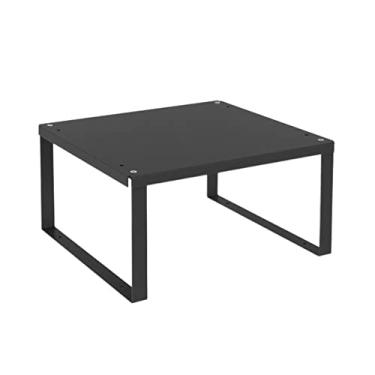 Imagem de Carrinho de cozinha organizador de armário preto empilhável robusto para cozinha e armário de armazenamento de cozinha, organizador de espaço para escritório, rack de vegetais de aço carbono para cozinhas (tamanho : grande)