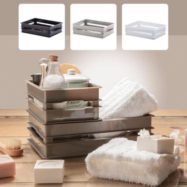 Imagem de Organizador Caixote 28x19x8,5cm Empilhável e Modular Cozinha