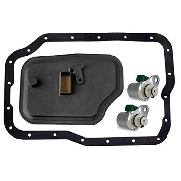Imagem de Hercoo 4F27E/FN4A-EL Kit de solenoide de deslocamento de transmissão com junta de filtro XS4Z-7A098AB/FN01-21-500 compatível com Ford Focus/Transit Connect, Mazda 3 5 6