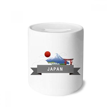 Imagem de DIYthinker Japan Mount Red Sun Rail Train Temple Money Box Ceramic Coin Case Piggy Bank Gift