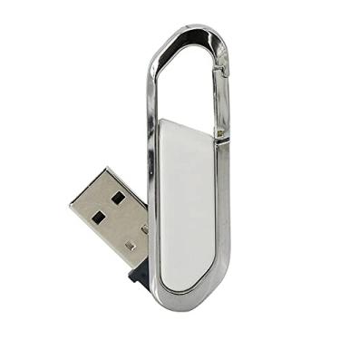 Imagem de 64 GB Mosquetão forma USB 2.0 Flash Drive Pen Drive Memory Stick USB Stick USB Flash Disk USB Thumb Drive disco USB Stick U disco pendrive (branco)