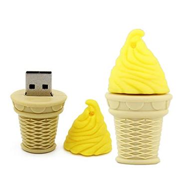 Imagem de Pen Drive USB 32GB em forma de sorvete 2.0 pen drive USB pen drive drive USB Flash Disk U Pen Drive Pen Drive Pen Drive Pen Drive Pen Drive Pen Drive USB (amarelo)