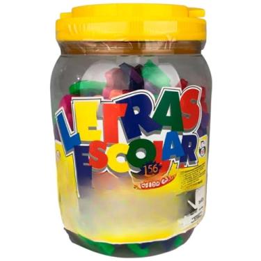 Imagem de Kit Com 2 Potes de Letras 312 Peças Abecedário Alfabeto Móvel Escolar