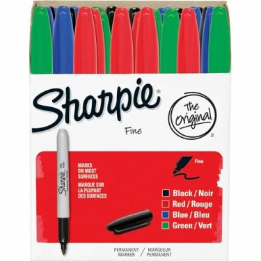 Imagem de Marcador permanente Sharpie 1921559 ponta fina, sortido, pacote com 36/