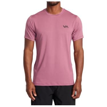 Imagem de RVCA Camiseta masculina Sport Vent manga curta gola redonda, Sombra rosa, G